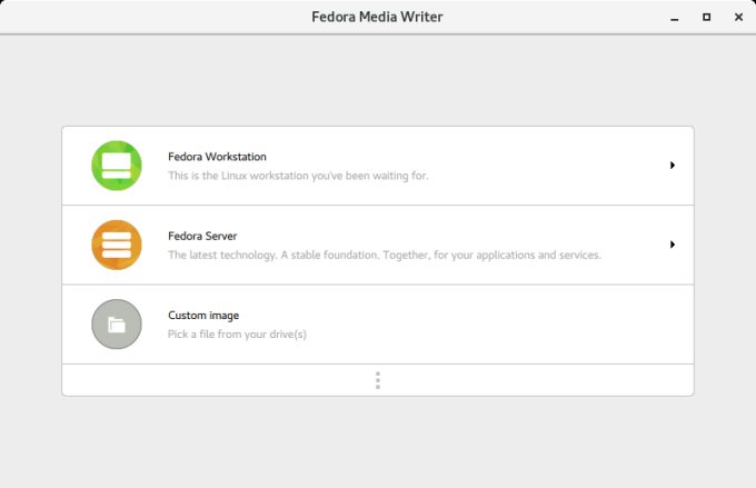 Fedora Image Writer did not work