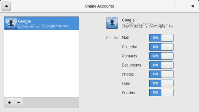 Online account added