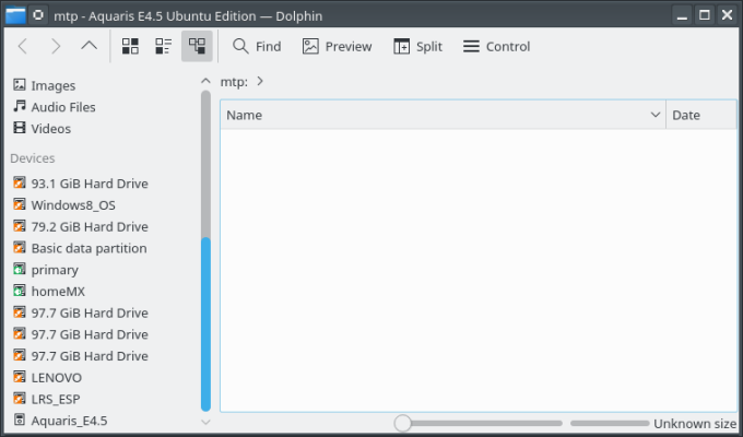 Ubuntu Phone, not mounted