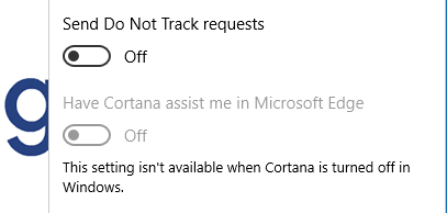 Cortana off