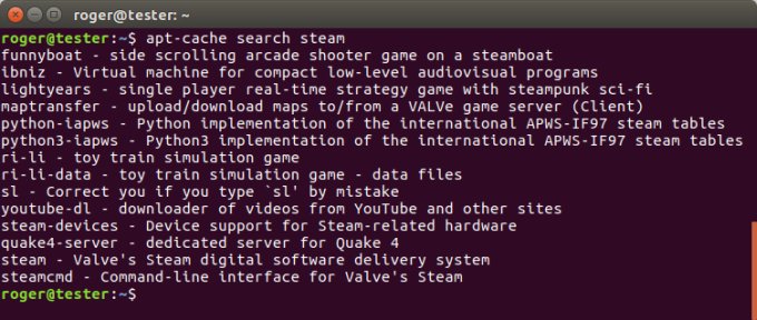 Steam, available through command line