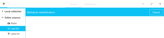 Waiting for authentication
