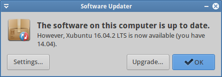 Upgrade available, more