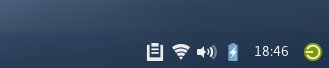 Notification area, result, no hidden items