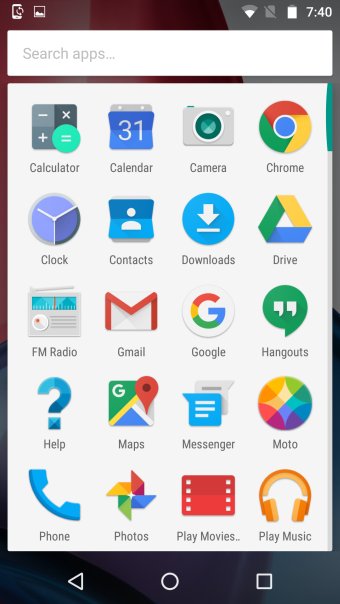 Default apps, no junk