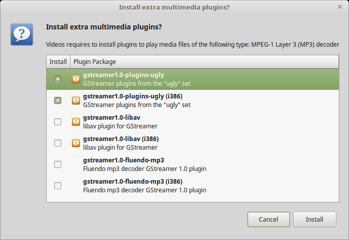 Codecs, installation stuck in a loop