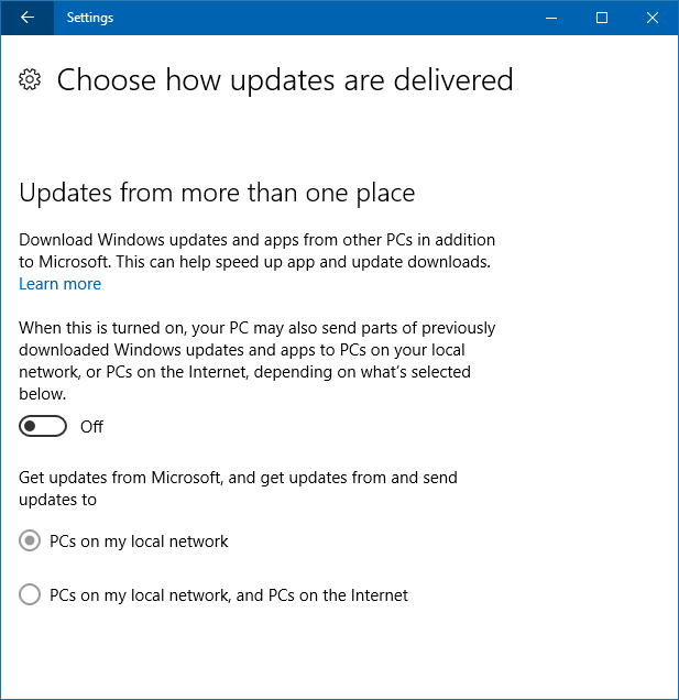 How updates are delivered