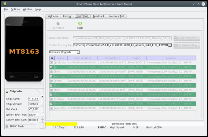 Flashing in progress