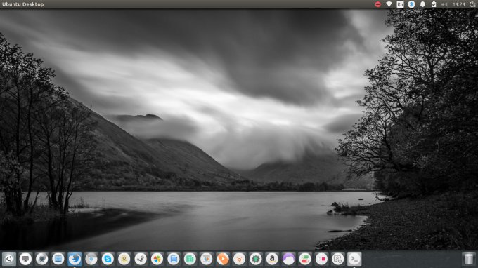 Numix White, desktop, horizontal launcher