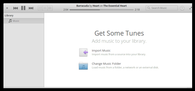Music, playing but no song listed