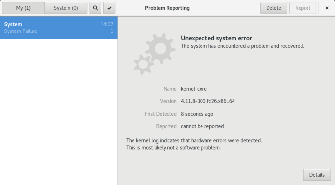 False system issue