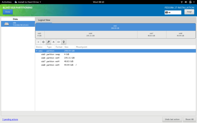 Partitioning