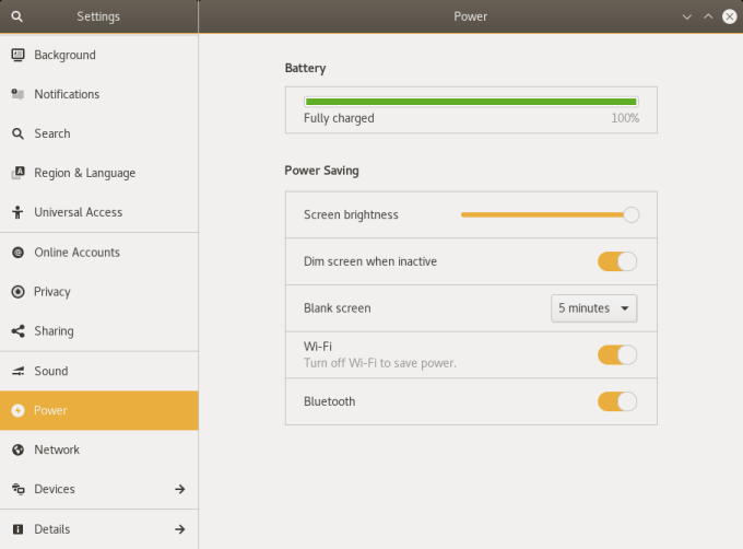 Power options