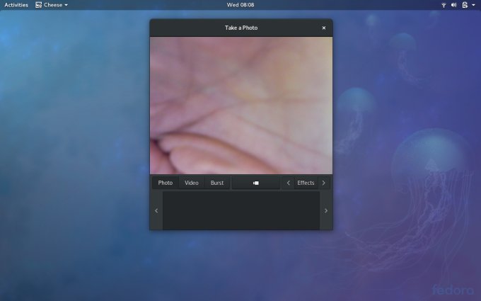 Webcam, full screen