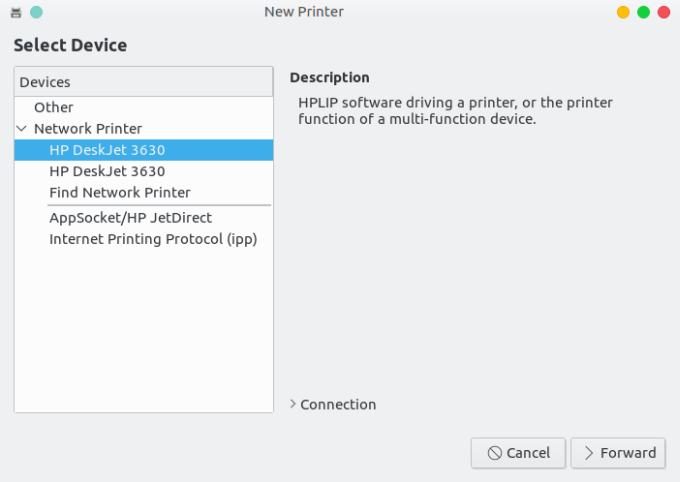Printers, missing Samba option