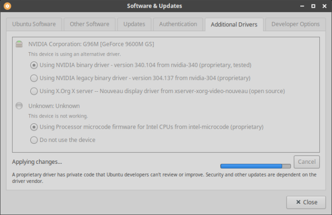 Drivers installing