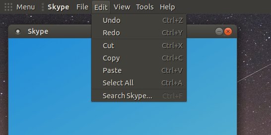 Global menu, Skype
