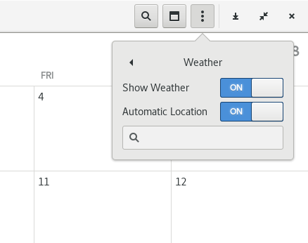 Calendar location