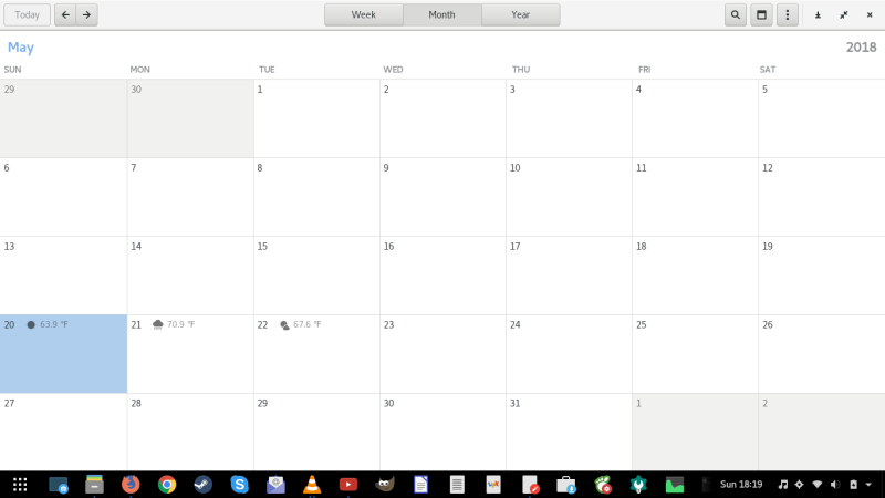 Calendar, weather what