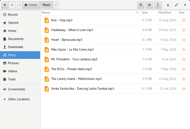 Starred files did not work