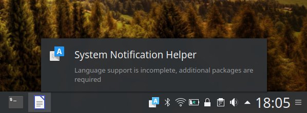 Missing language support