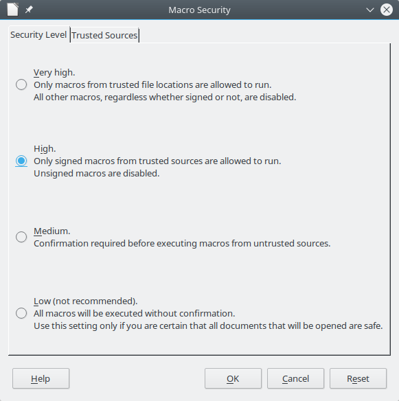 Macro security