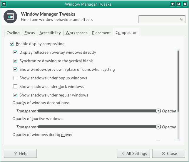 Compositor tweaks