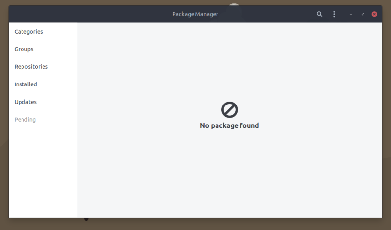 No packages found error