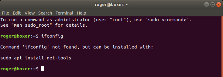 No ifconfig