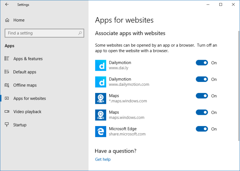Apps for websites