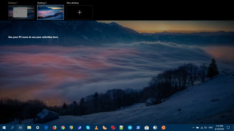 Multiple desktops