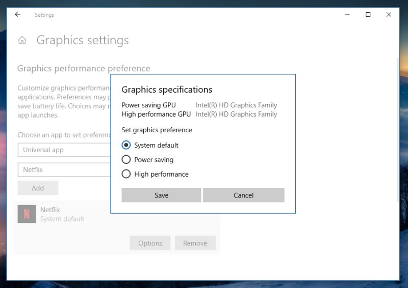 Graphics tweaks