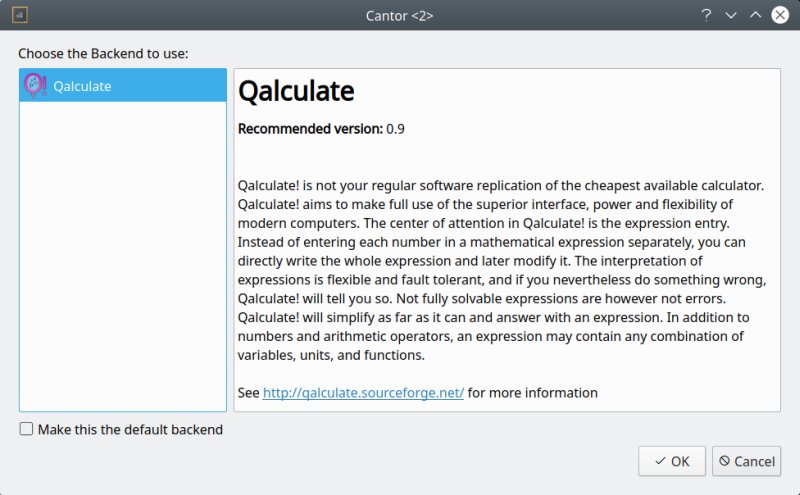 Default backends
