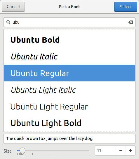 Ubuntu fonts