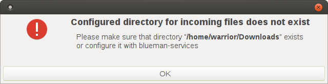 BT, directory error