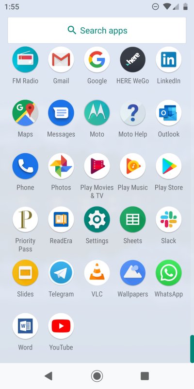 Apps, light background