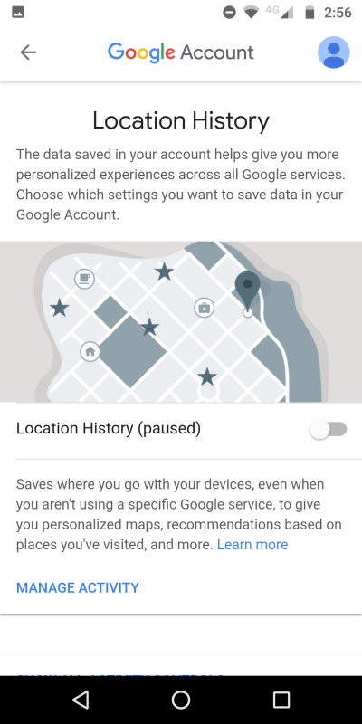 Location history