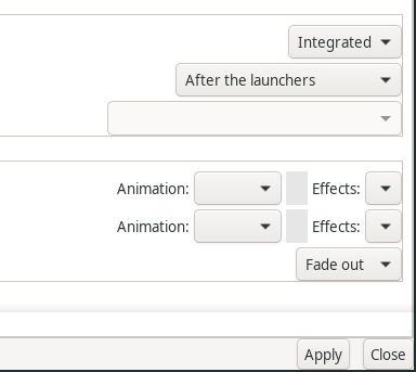 Animations, none selected