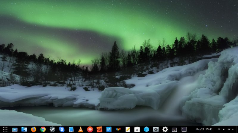 Desktop with extensions enabled