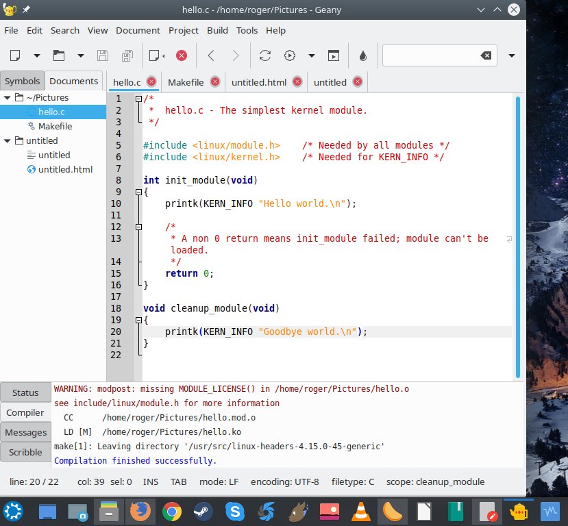 Geany text editor a sort of genie