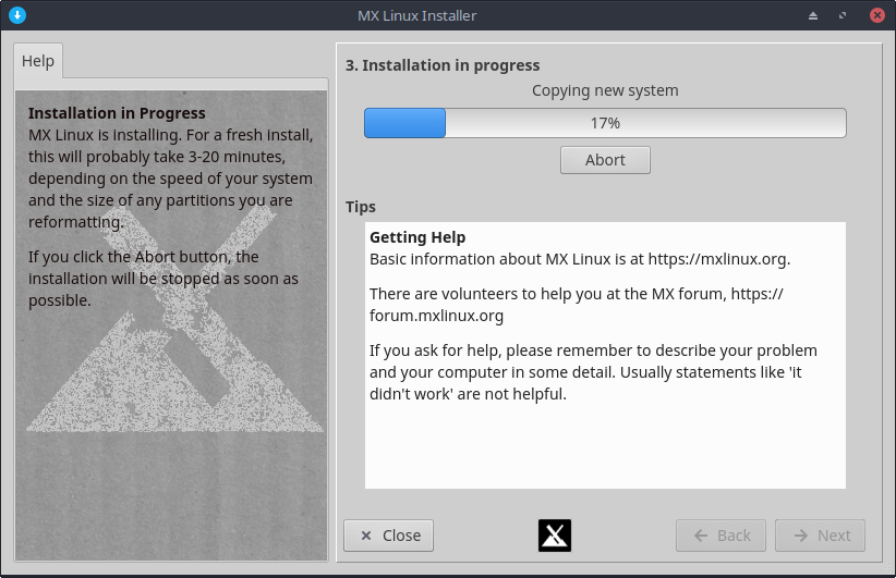 Installing