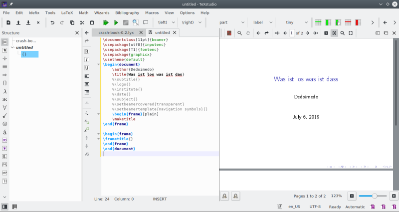Presentation, working