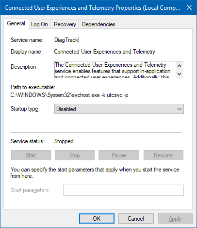 Services re-enabled
