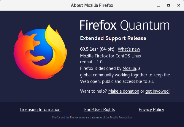 Firefox version