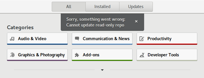 Gnome Software error