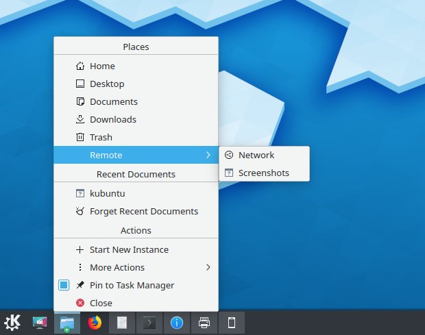 Dolphin icon, right click