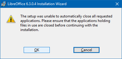 Instalelr couldn't close Firefox