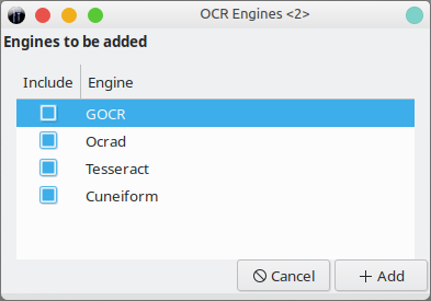 Engines detected