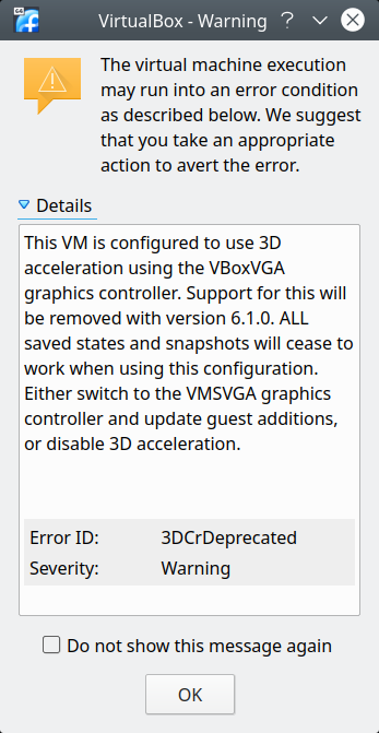 3D warning
