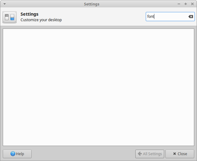 Fonts not showing in Settings